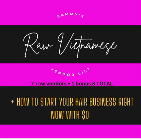 RAW HAIR VENDOR + HOW TO START SELLING NOW WITH $0 (instant download)